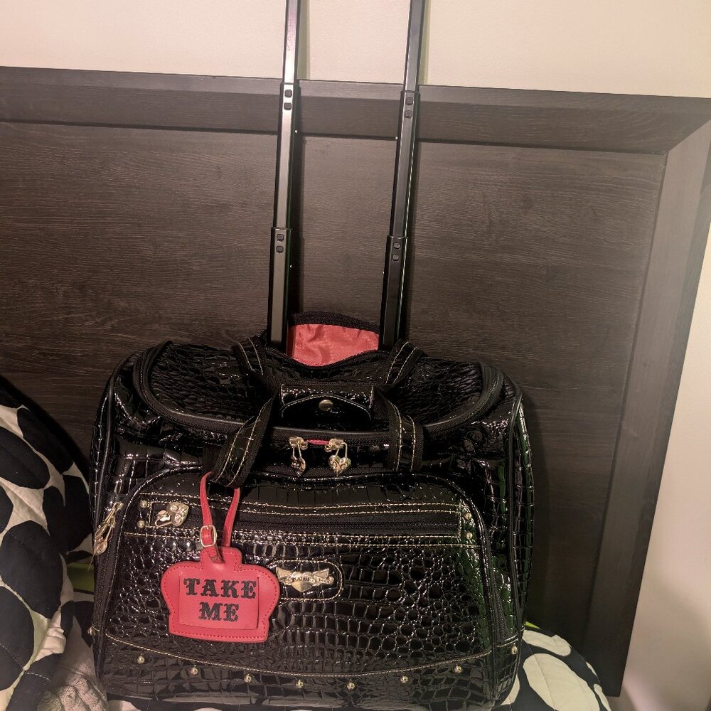 Kathy Van Zealand Croco Overnight Bag